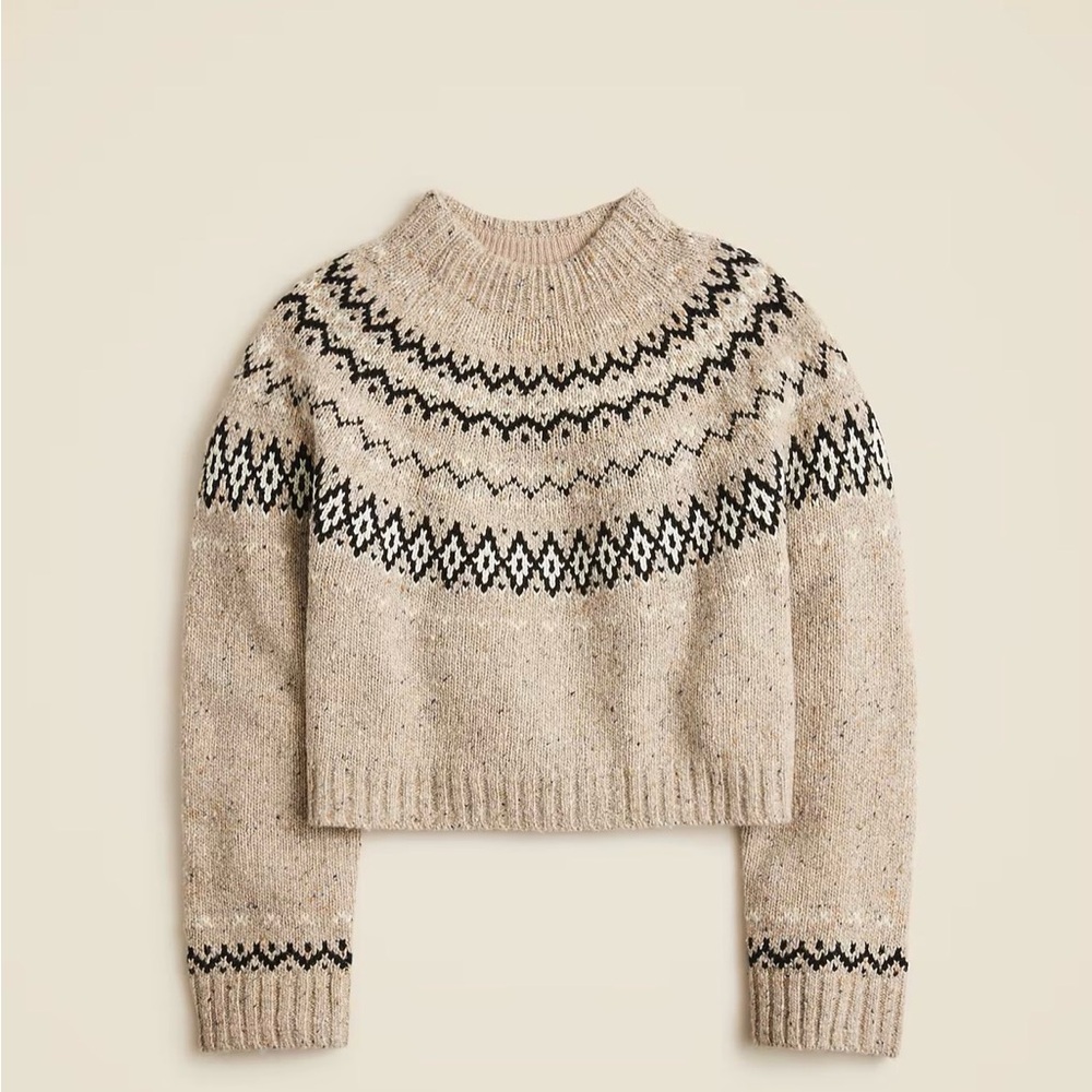 J.Crew Fair Isle wide-mockneck sweater